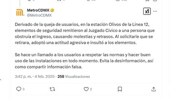 Esto dijo el Metro CDMX
