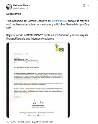 El congresista