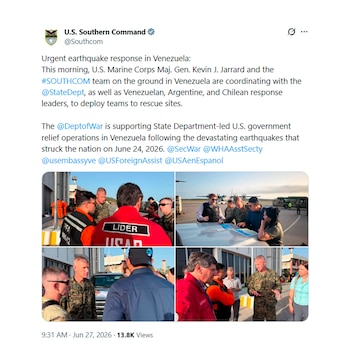 El mensaje del Comando Sur de EEUU tuit