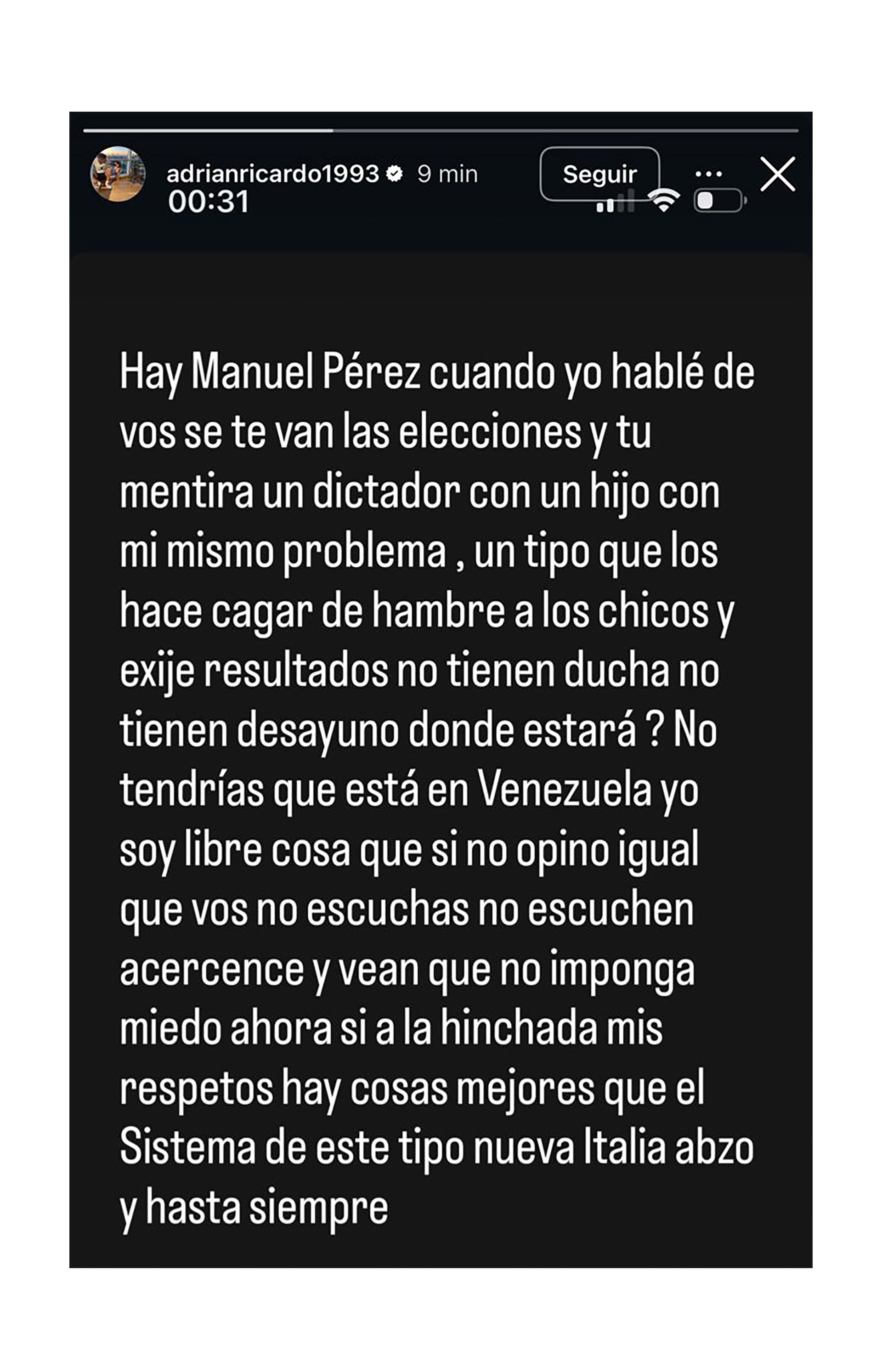 El comunicado de Centurión tras las palabras del presidente de la Academia cordobesa