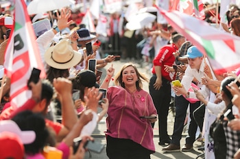 La candidata a la presidencia