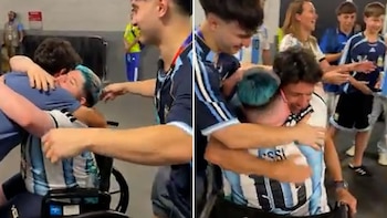 El emotivo encuentro del influencer Alonso con Pablo Aimar tras el triunfo de Argentina ante Egipto: “Lloré todo”