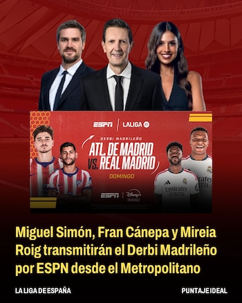 Miguel Simón será el que narrará el juego, Francisco Cánepa comentará, y Mireia Roig estará en el campo de juego con toda la información-crédito @Puntaje_Ideal/X