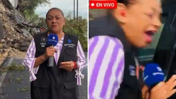 Atropellan a reportera y camarógrafo mientras transmitían en vivo un deslave en Monterrey | Video
