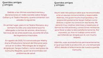 Comunicado de Martha Figueroa ante