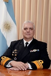 El almirante Juan Carlos Romay, jefe de la Armada