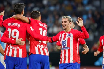 Los jugadores del Atlético de