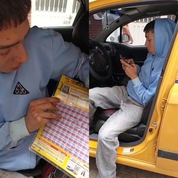 La pasajera grabó el momento en que pidió al conductor verificar el valor de la carrera mediante el tarjetón oficial de tarifas-crédito johana.manotas.lp/TikTok