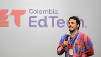 Andrés Méndez, fundador de Colombia EdTech, en un foro sobre innovación educativa