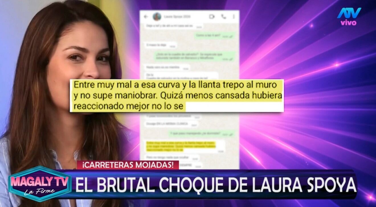 “Estoy viva, jodida de la columna, pero viva”: el duro testimonio de Laura Spoya tras el impacto. ATV/ Magaly TV La Firme.