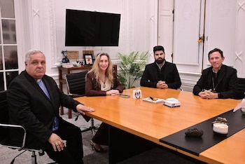 Karina Milei recibió al presidente de la Conferencia Episcopal Argentina, Marcelo Colombo