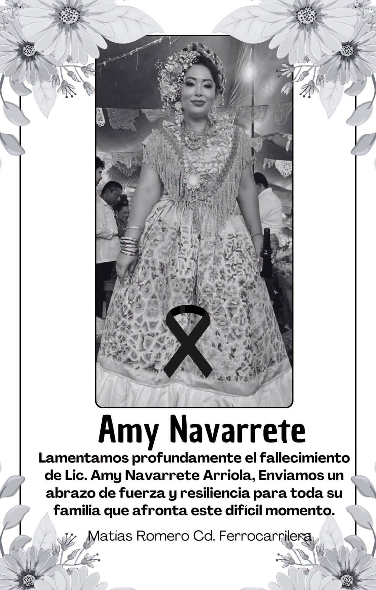 Amy Navarrete, excandidata a la alcaldía de Matías Romero, fue asesinada a balazos. (Facebook)