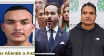 Abelardo de la Espriella firmó las extradiciones de ‘Allende’ y ‘Larry Changa’ peligrosos cabecillas de disidencias de las Farc y del Tren de Aragua - crédito Polícia Nacional/Reuters
