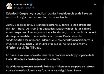 Andrés Julián Rendón cuestionó a