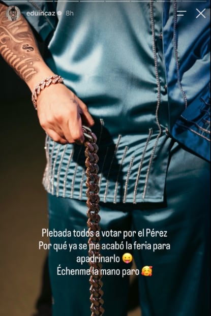 Eduin Caz respondió a las insinuaciones con humor y compartió una historia en Instagram para dirigirse a sus seguidores. (Captura de pantalla )
