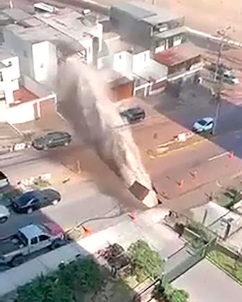 La fuerza del agua provocó