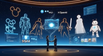 En una futurista sala digital,