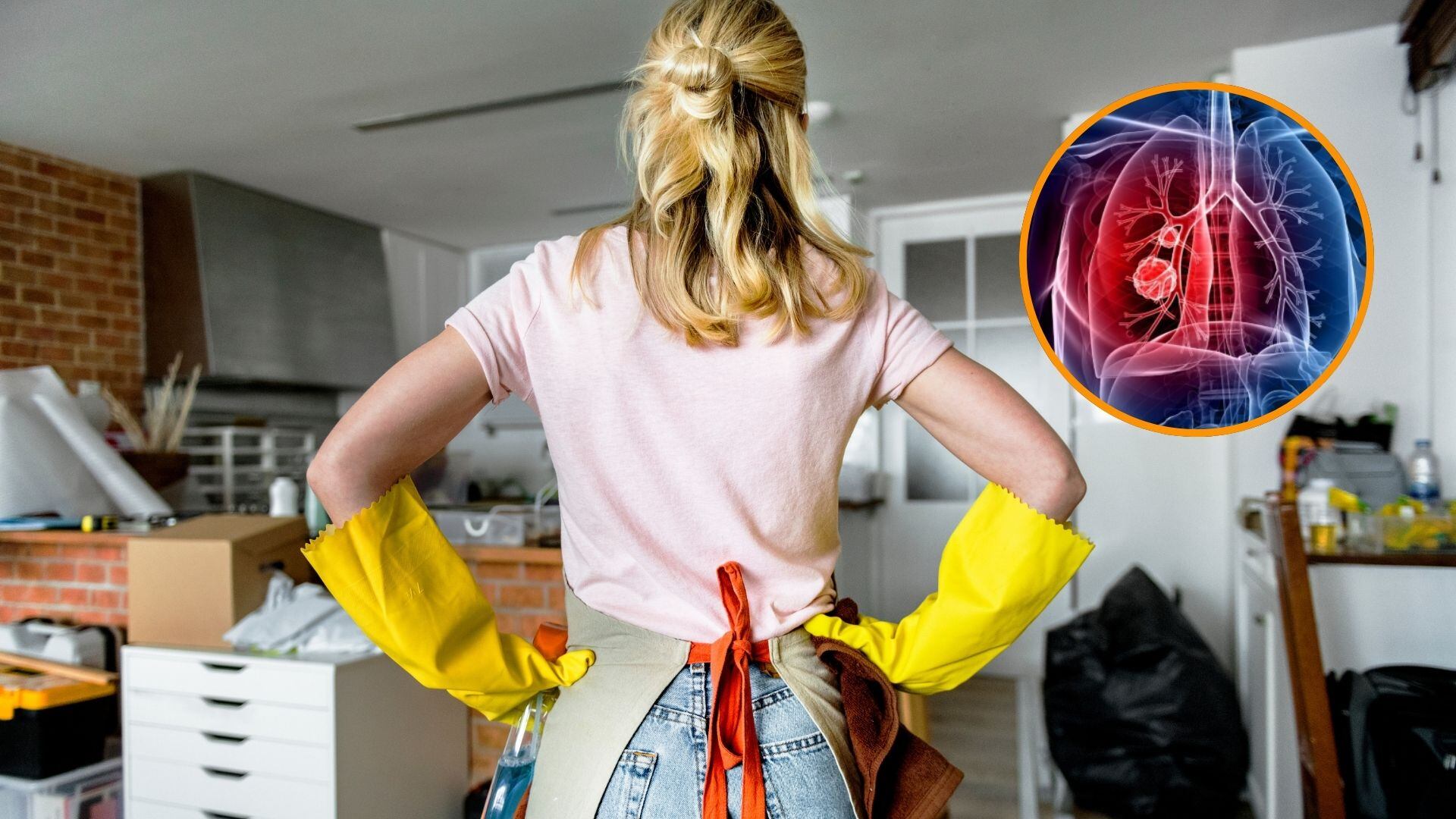 Limpiar la casa podría ser tan perjudicial para los pulmones como fumar 20 cigarrillos al día. (Imagen Composición Infobae/Freepik)