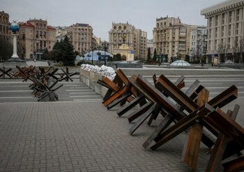Estructuras antitanque en el centro