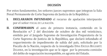 Corte Suprema ratifica el rechazo
