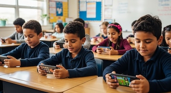 Estudiantes de escuelas públicas en