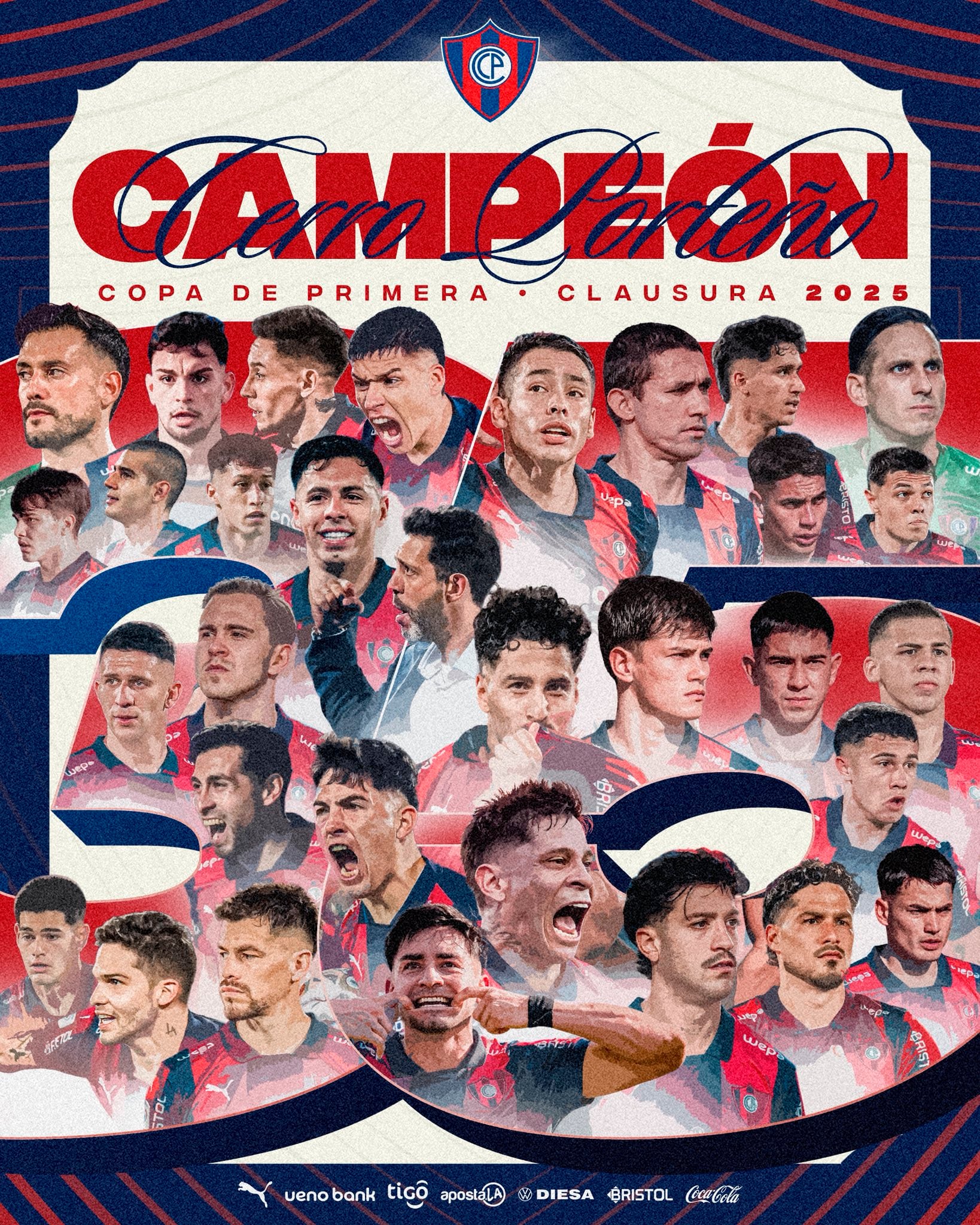 Cerro Porteño, con Jorge Bava, extécnico de Independiente Santa Fe, salió campeón del fútbol paraguayo - crédito @CCP1912oficial/X