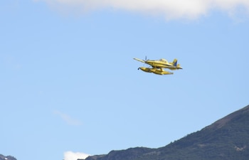 Colaboración de manera aérea (Foto: