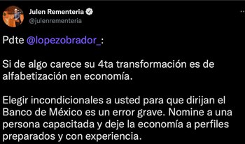 El senador panista mandó mensaje