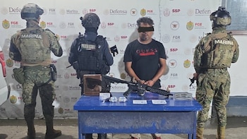 Foto de um dos presos após a operação. Crédito: pessoal