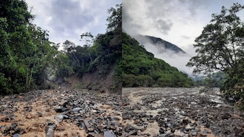 Puente colapsa por huayco y