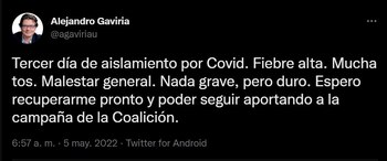 Alejandro Gaviria anunció que dio positivo para covid-19-Colombia-5-05-2022