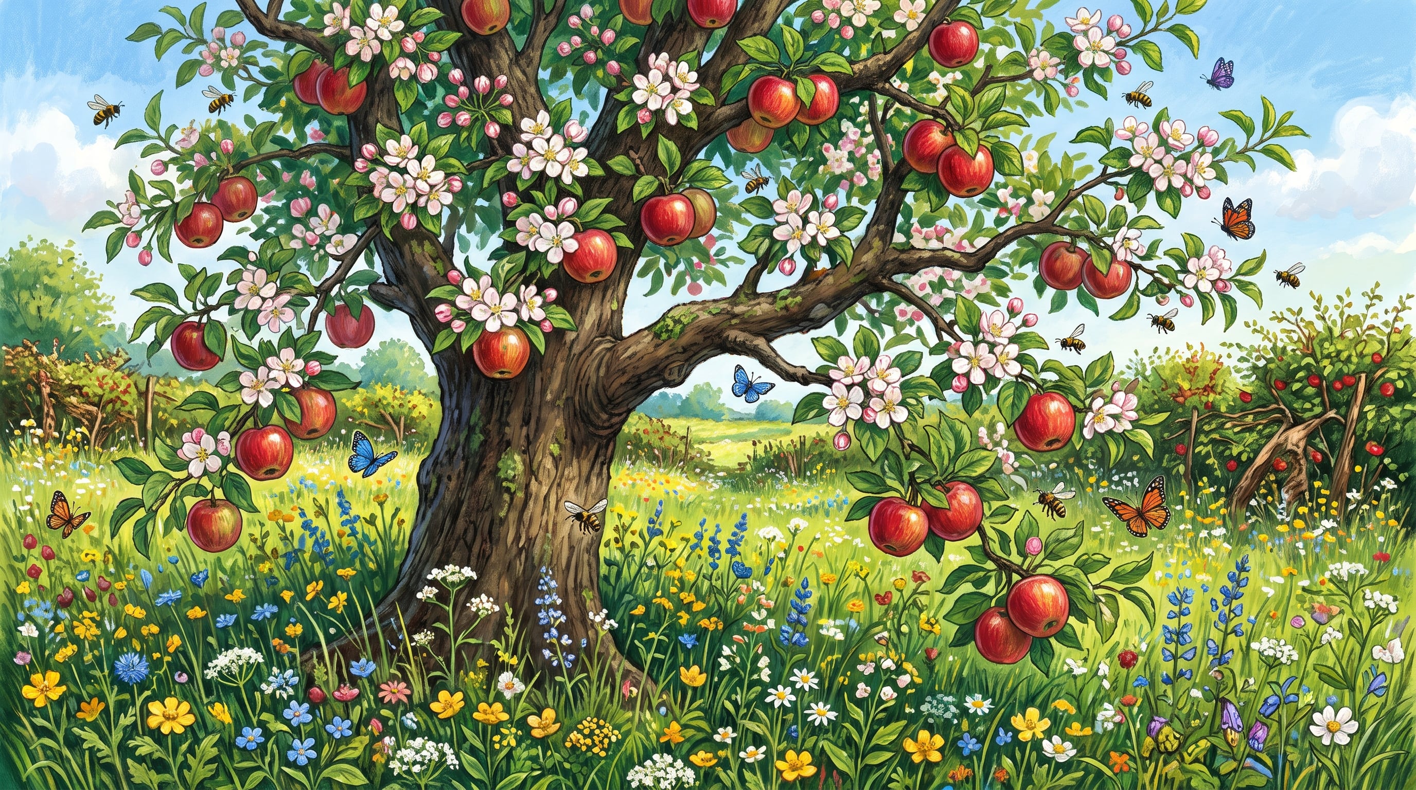 Los manzanos y cerezos aún sostienen su producción porque las temperaturas más cálidas reducen el daño de las heladas tardías. (Imagen Ilustrativa Infobae)