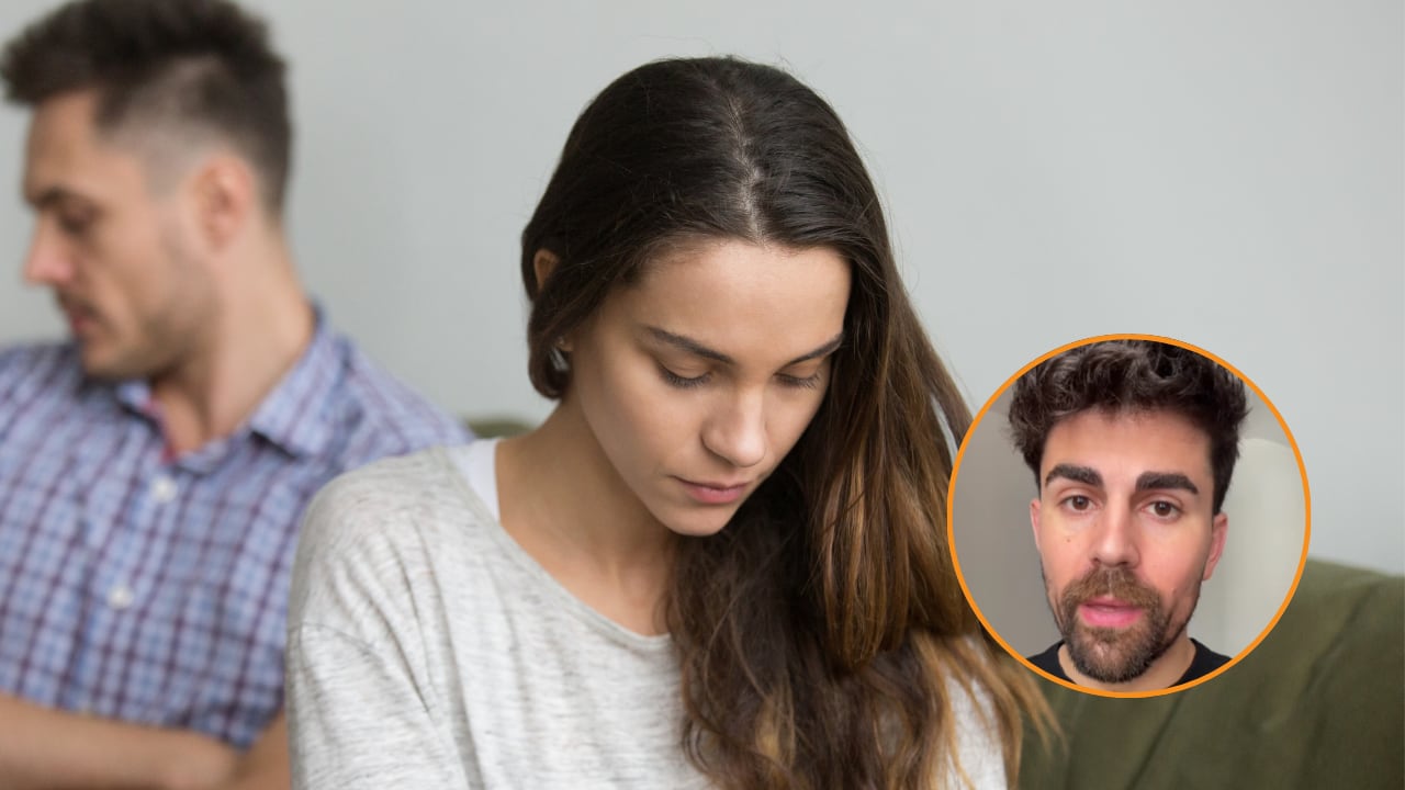 El psicólogo Fran Sánchez explica qué frase puede cargar de culpa y sufrimiento a las personas. (Montaje Infobae con imágenes de Magnific y @minddtalk/TikTok)