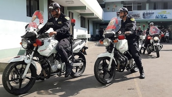 Los policías motorizados solo tienen
