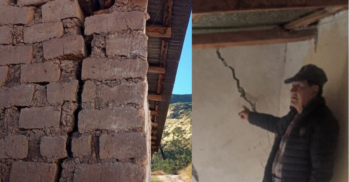El sismo dejó varias casas seriamente llamadas. (Foto: Composición)