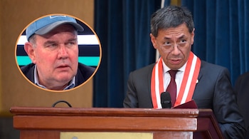 Rafael López Aliaga y magistrado del JNE Gunther Gonzáles Barrón.