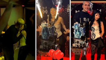Las lágrimas de La Joaqui al descubrir la fiesta sorpresa de Halloween que le organizó Tiago PZK por su cumpleaños