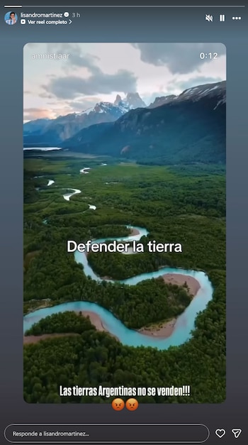 El video que reposteó Lisandro Martínez para mostrarse en contra de la Ley de Tierras