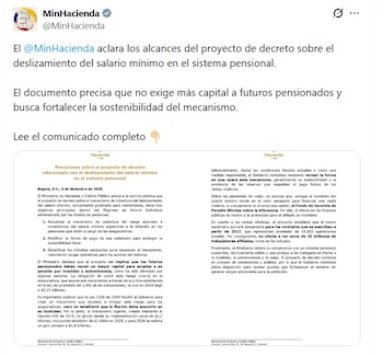 El Ministerio de Hacienda explicó