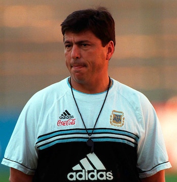Daniel Passarella, entrenador del seleccionado