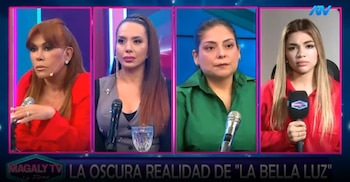 Naldy Saldaña rompe su silencio tras acusaciones de esposa de César Sánchez: "Me da mucha tristeza verla". Captura: Magaly TV La Firme.