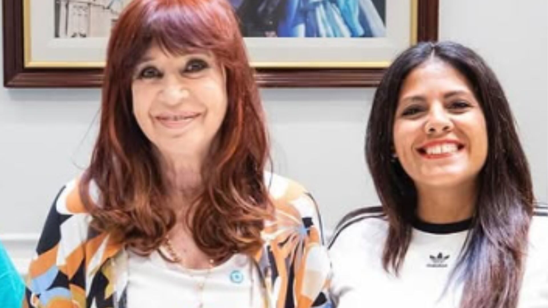Eva Carina Alejandra Mieri, concejala de Quilmes detenida el martes, en una foto junto a Cristina Kirchner