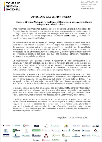 Consejo Gremial - crédito Consejo Gremial