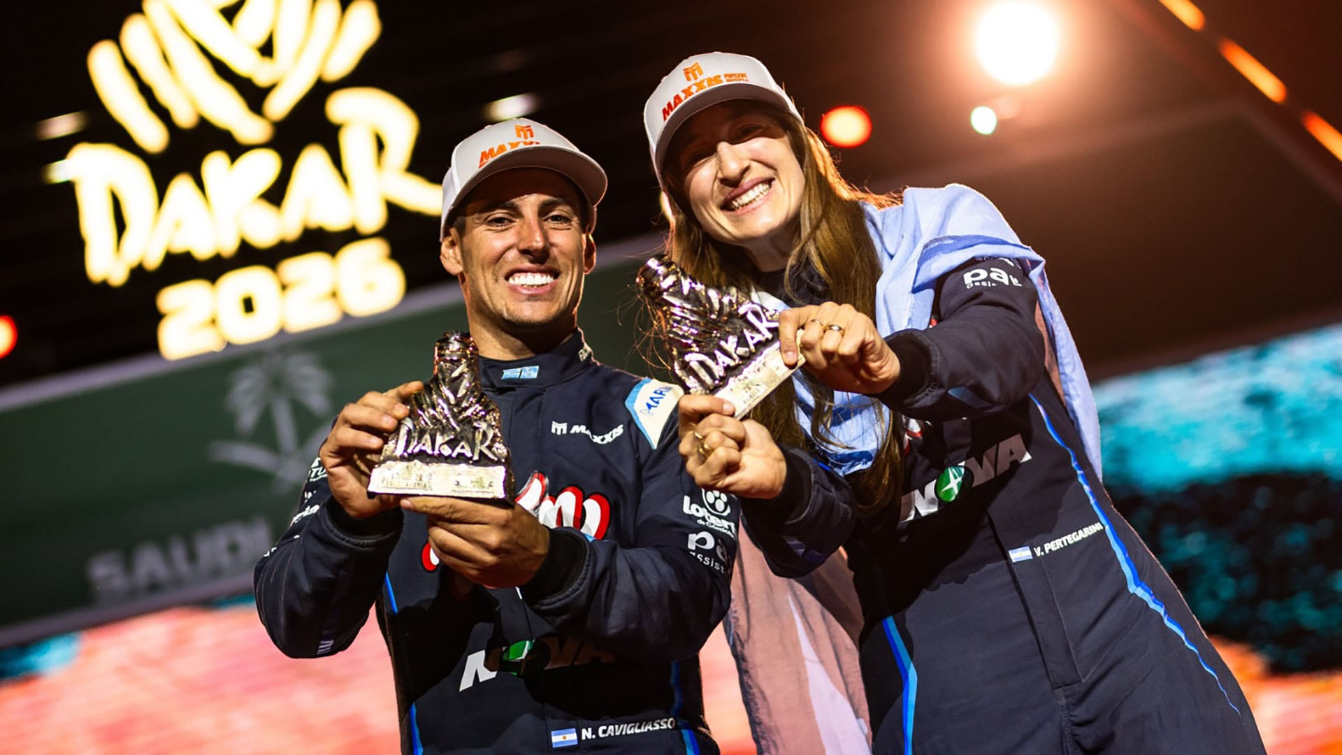 Nicolás Cavigliasso y Valentina Pertegarini por primera vez correrán el Rally Dakar en autos (Instagram: @nicocavi68)