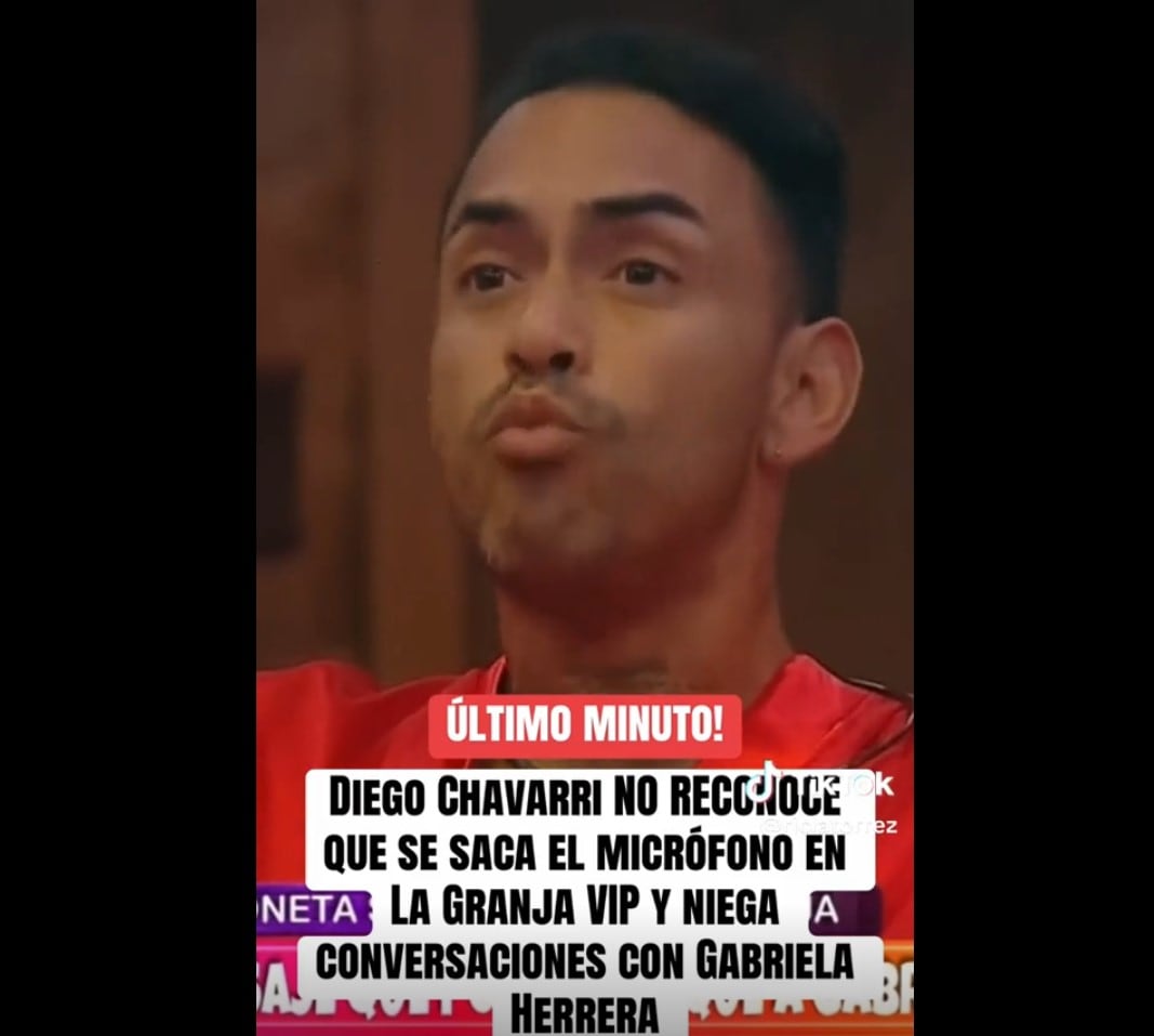 Polémica en La Granja VIP: Diego Chávarri y Gabriela Herrera rechazan vínculo sentimental. CFaptura: La Granja VIP.