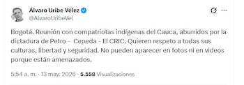 crédito @AlvaroUribeVel/X