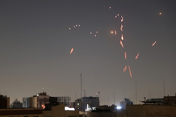 Fuego antiaéreo del ejército iraní