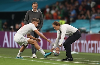Llorente, en la semifinal contra Italia de la Eurocopa 2020. (Carl Recine/Reuters)