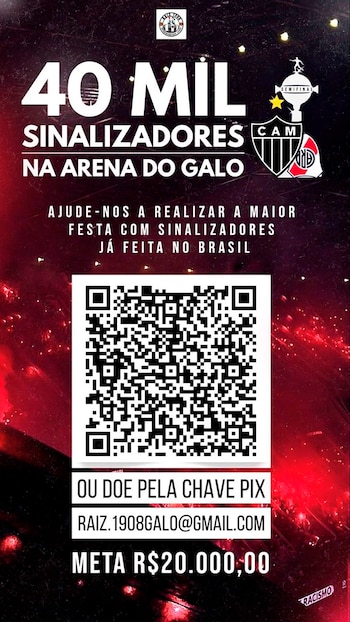 La colecta para el recibimiento del Atlético Mineiro ante River