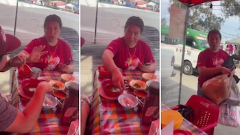 La grabación muestra el momento